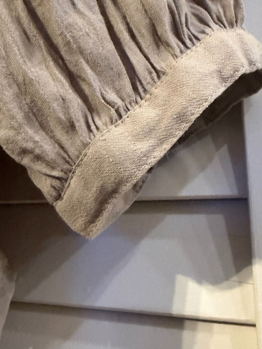 Fig + Flower Boho Blouse - Taupe - Size L - Picture 4 of 12